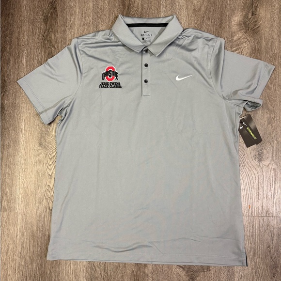 NWT Nike Dri-FIT Grey Polo Athletic Shirt Ohio State* CT4581-065 Men's Size XL - Picture 1 of 9